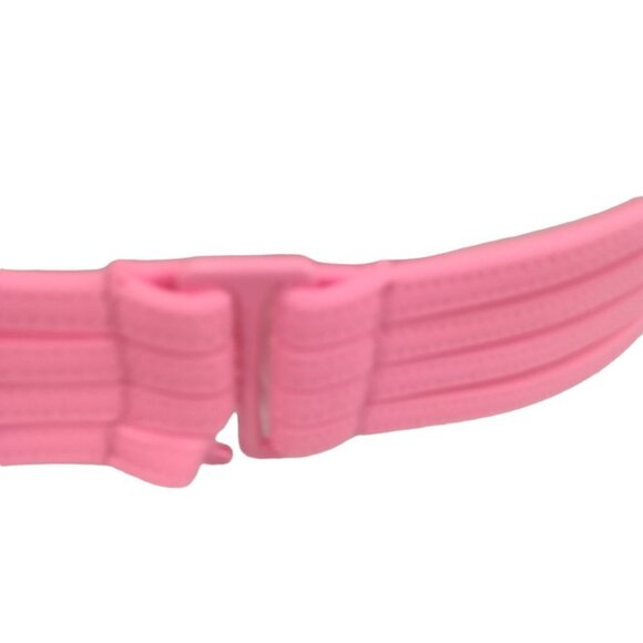 Victorias Secret PINK Bandeau Strapless Bikini Top Size S Neon Pink Strappy Hot - Picture 7 of 8